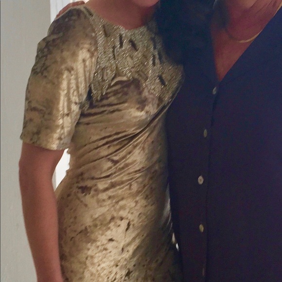 Stunning Alberto Makali Beaded Gown Sz 4 - Picture 4 of 6